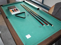 Poolbiljarttafel 114 x 206 x 79 cm met 16 ballen en drie keus. - afbeelding 4 van  4
