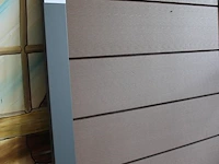 Poort met aluminium omlijsting en slot. afmeting 90 x 183 cm. - afbeelding 3 van  4