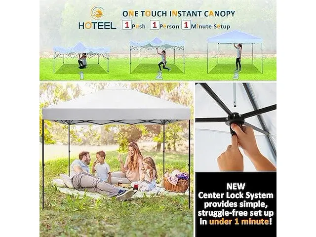 Pop-up party-tent 3x3 wit - afbeelding 2 van  4