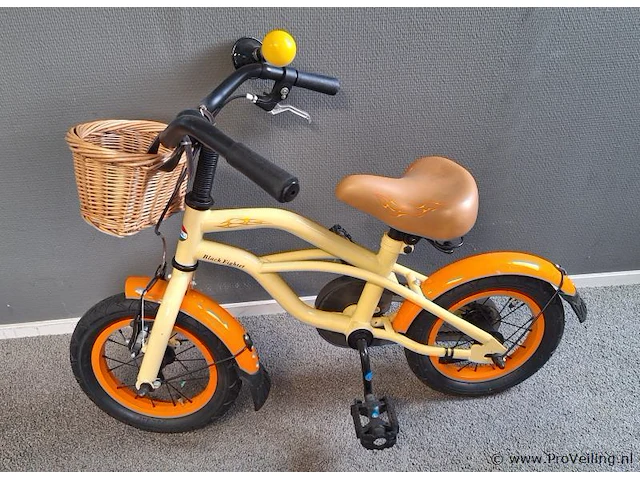 Popal kinderfiets | model black fighter | kleur beige | maat 12 inch - afbeelding 1 van  5