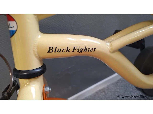 Popal kinderfiets | model black fighter | kleur beige | maat 12 inch - afbeelding 3 van  5