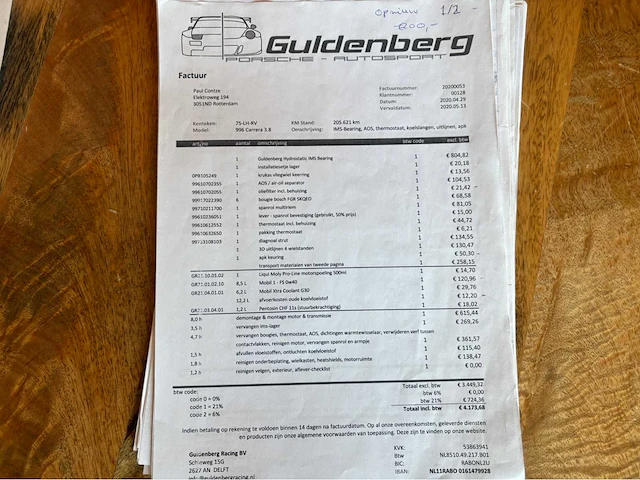 Porsche 911 3.8 coupé carrera 1998 gt3 specificaties - afbeelding 73 van  102