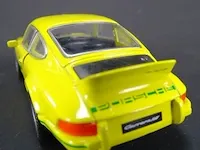 Porsche carrera rs (1973) geel schaal 1:34-39. die-cast metaal schaalmodel. - afbeelding 3 van  5