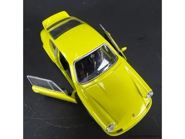 Porsche carrera rs (1973) geel schaal 1:34-39. die-cast metaal schaalmodel. - afbeelding 5 van  5