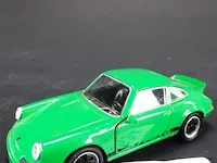 Porsche carrera rs (1973) groen schaal 1:34-39. die-cast metaal schaalmodel. - afbeelding 1 van  5