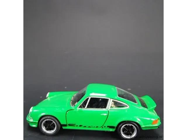 Porsche carrera rs (1973) groen schaal 1:34-39. die-cast metaal schaalmodel. - afbeelding 2 van  5