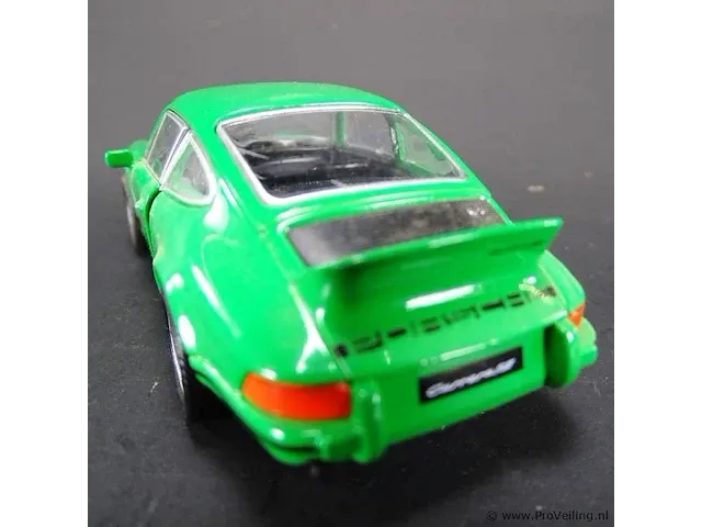 Porsche carrera rs (1973) groen schaal 1:34-39. die-cast metaal schaalmodel. - afbeelding 3 van  5