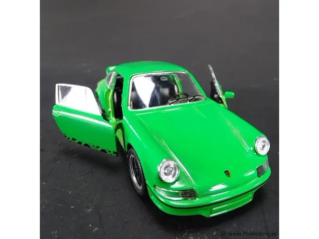 Porsche carrera rs (1973) groen schaal 1:34-39. die-cast metaal schaalmodel. - afbeelding 4 van  5