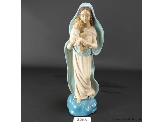 Porseleinen madonna met kind - afbeelding 1 van  5