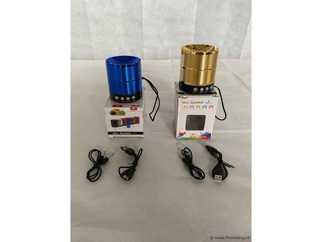 Portable bluetooth mini speaker zwart - blauw - zilver - goud - rood - paars - afbeelding 1 van  1