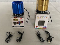 Portable bluetooth mini speaker zwart - blauw - zilver - goud - rood - paars - afbeelding 1 van  3