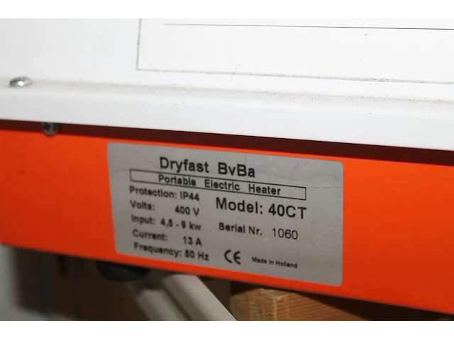 Portable heater dryfast 40ct. 380v. - afbeelding 2 van  2