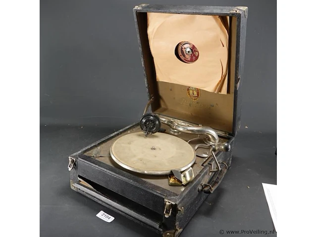 Portable odeon paracelsus koffergrammofoon - afbeelding 1 van  5