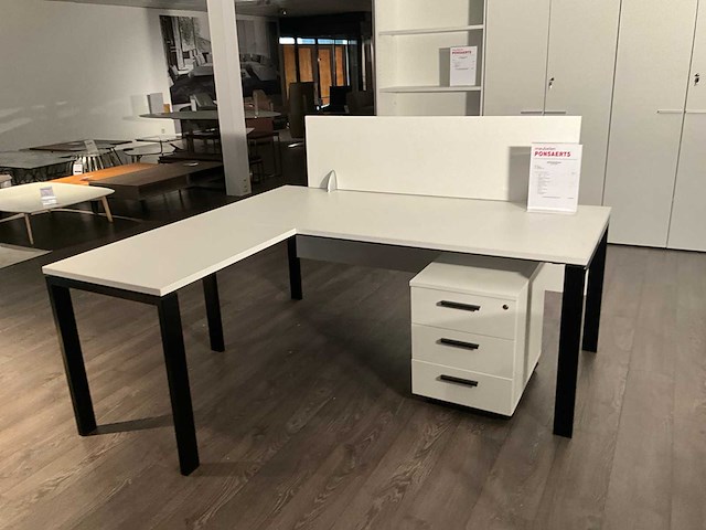 Portico hoekbureau met ladeblok - afbeelding 4 van  7