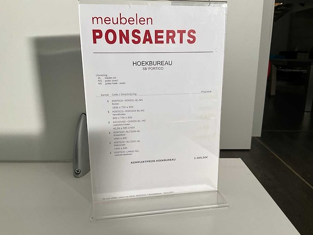 Portico hoekbureau met ladeblok - afbeelding 7 van  7