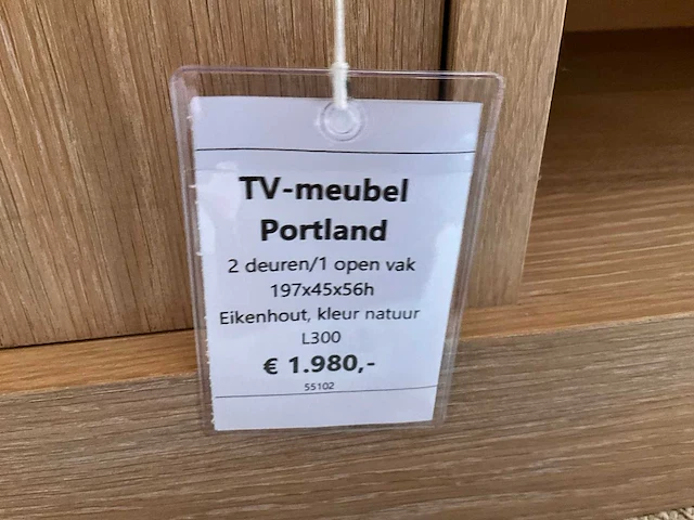 Portland eiken tv meubel - afbeelding 2 van  10