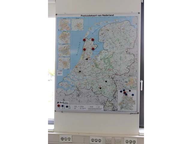 Postcodekaart nederland afm. 102 x 120 cm - afbeelding 2 van  2