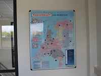 Postcodekaart nederland afm. 103 x 131 cm - afbeelding 1 van  2