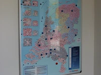 Postcodekaart nederland afm. 103 x 131 cm - afbeelding 2 van  2