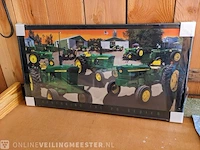 Poster in lijst met verlichting john deere - afbeelding 1 van  3