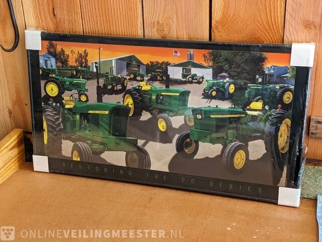 Poster in lijst met verlichting john deere - afbeelding 2 van  3
