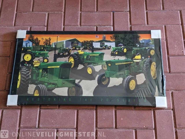 Poster in lijst met verlichting john deere - afbeelding 3 van  3