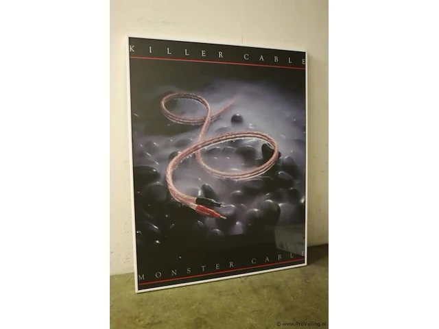Poster "killer cable" in lijst - 60x2x77cm - afbeelding 1 van  1