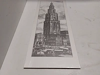 Poster met ets van " martinitoren groningen " - afbeelding 1 van  5