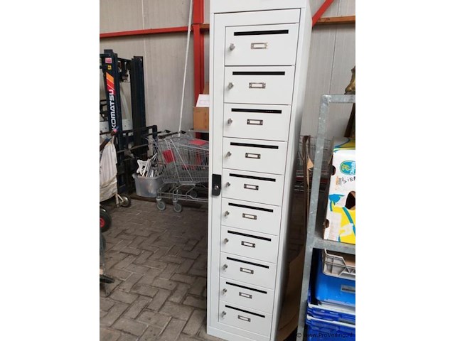 Postlockerkast - 180 x 40 x 50 cm - 10 vakken - afbeelding 1 van  5