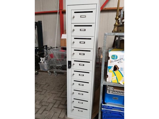 Postlockerkast - 180 x 40 x 50 cm - 10 vakken - afbeelding 1 van  5