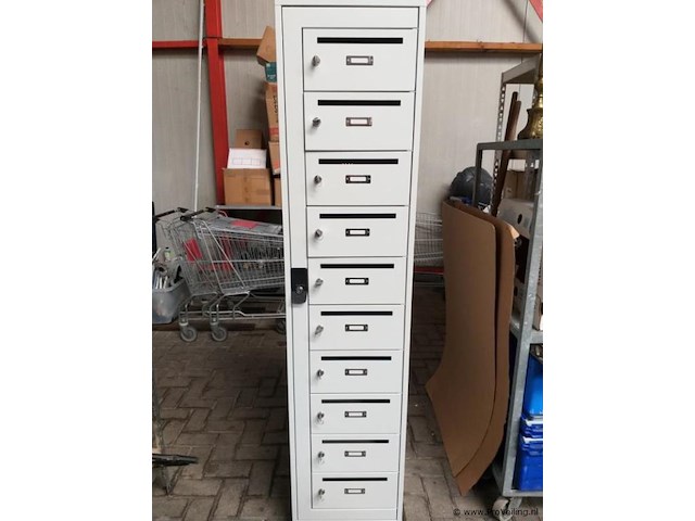 Postlockerkast - 180 x 40 x 50 cm - 10 vakken - afbeelding 1 van  6