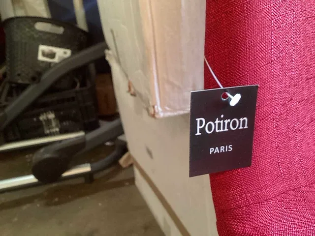 Potiron paris - rood - stof - eetkamerstoel (6x) - afbeelding 5 van  6