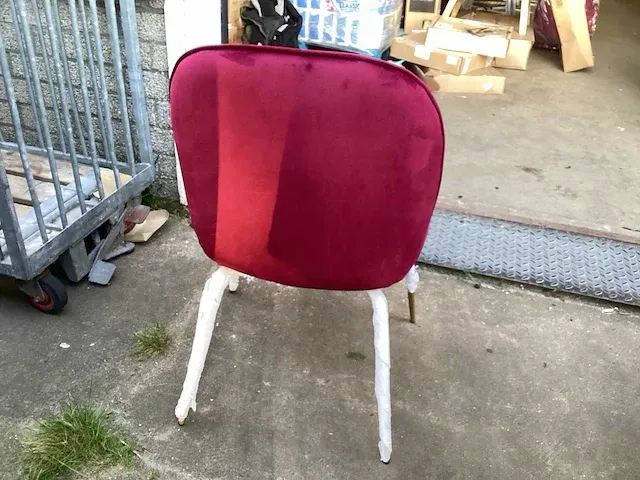 Potiron paris - velvet - goude poten - eetkamerstoelen (8x) - afbeelding 3 van  6