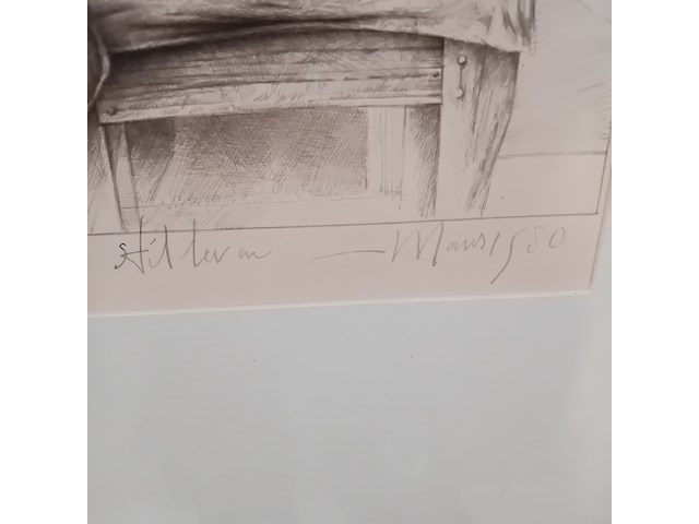 Potlood tekening, m.h.e. slangen, stilleven, 1980 - afbeelding 6 van  8