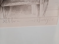 Potlood tekening, m.h.e. slangen, stilleven, 1980 - afbeelding 6 van  8