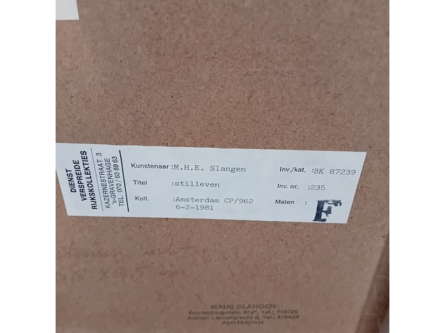 Potlood tekening, m.h.e. slangen, stilleven, 1980 - afbeelding 7 van  8
