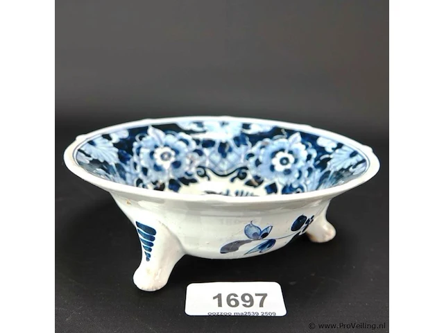 Potterie oud delft oude voetschaal - afbeelding 1 van  5
