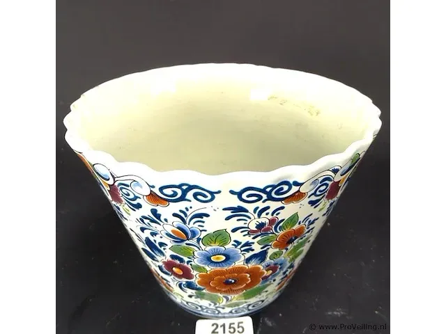 Potterie oud delft porseleinen cache-pot - afbeelding 1 van  5