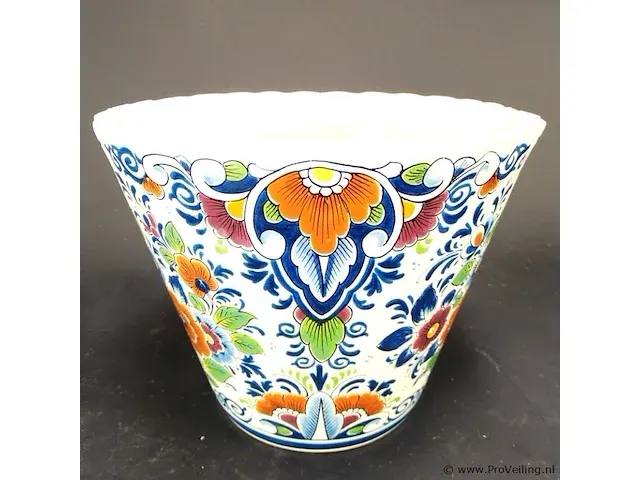 Potterie oud delft porseleinen cache-pot - afbeelding 3 van  5