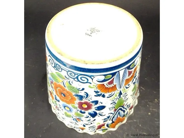 Potterie oud delft porseleinen cache-pot - afbeelding 4 van  5