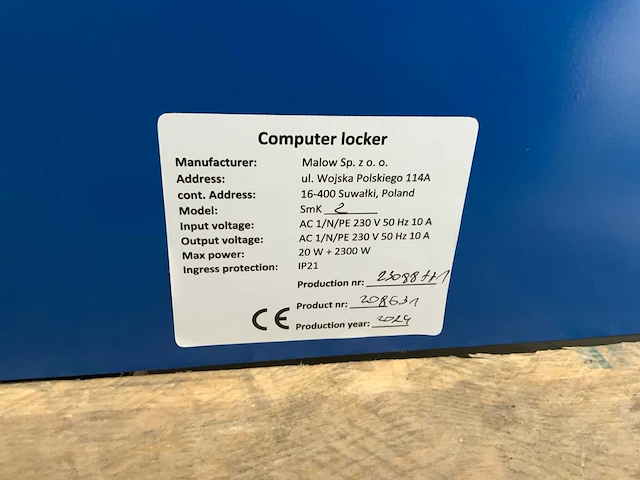 Povag ckp-103 computer lockerkast 1600x550x550mm; ongebruikt; - afbeelding 9 van  14