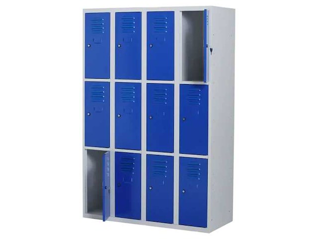 Povag lkp-343 locker - 4 delig - 12 deurs - 1800x1170x500 mm - afbeelding 2 van  5