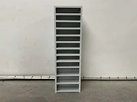 Povag omp-326.01 legbordkast - 12 legborden - 1980x600x300mm grijs/grijs - afbeelding 1 van  4