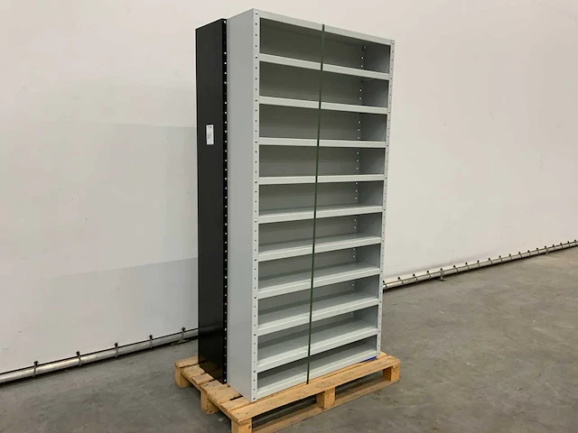 Povag open legbordkast - 12 legborden grijs/grijs - afbeelding 1 van  4