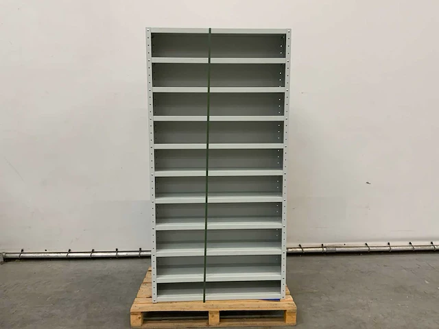 Povag open legbordkast - 12 legborden grijs/grijs - afbeelding 2 van  4