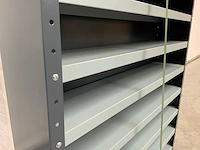 Povag open legbordkast - 12 legborden zwart/antaciet - afbeelding 3 van  3