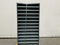 Povag open legbordkast - 12 legborden zwart/antaciet - afbeelding 2 van  3