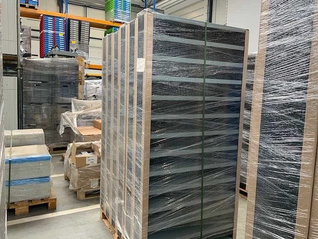 Povag open legbordkast - 12 legborden zwart/grijs - afbeelding 1 van  4