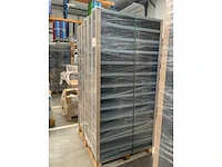 Povag open legbordkast - 12 legborden zwart/grijs - afbeelding 4 van  4