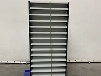 Povag open legbordkast - 12 legborden zwart/grijs - afbeelding 2 van  3